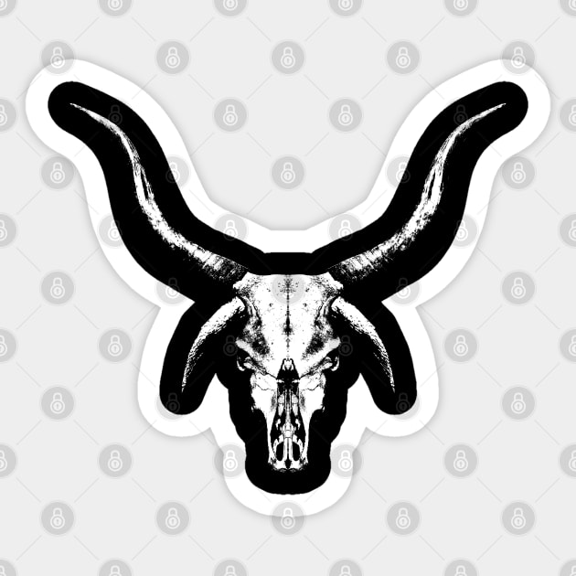 Alien cattle skull Sticker by R LANG GRAPHICS